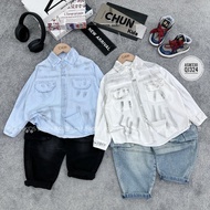 ASM330 - Korean rough SM shirt FOR KIDS with flap pockets, all paint but still fixed to scan - 251F1