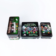 200+Box Narrow Chip Poker 21 Point Tablecloth Bank Chip Poker+Chip Iron Box Texas Set 200 High++ SAM