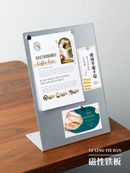 Iron Magnetic Desktop Message Board Stand-up Post-it Note Display Stand Display Board Vertical Photo