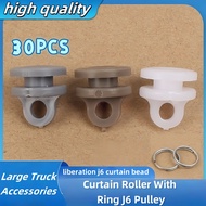 30PCS Truck Curtain Rollers J6 Curtain Beads with Pulley for Trucks