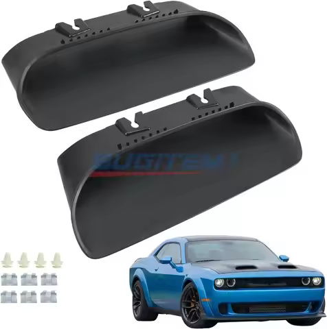 2PCS 68378080AB 68378081AB Hood Bezels Front Left and Right Grille Trim For 2019-2020 Dodge Challeng