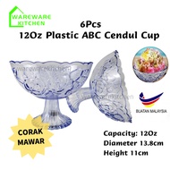 12Oz Plastic Dessert Cup Rose Design Plastic ABC Cup Cendol Cup Cawan Plastik Ais Krim Mangkuk ABC C