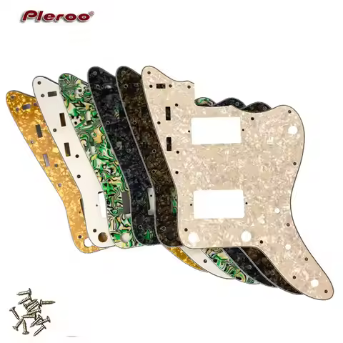 Pleroo Custom Guitar Parts - For MIJ Japan Jazzmaster Guitar Pickguard With 2 PAF Humbuckers Scratch