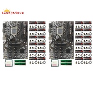 B250 BTC Mining Motherboard 12 PCIE Slots LGA1151 DDR4 DIMM with 12XVer12 Pro PCIE Riser Card+1XG3900 CPU+2X DDR4 RAM