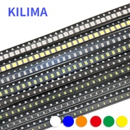 100Pcs SMD LED Diode Set Assorted Kit 0603 0805 5 Color Red Yellow Green White Blue Orange light emi