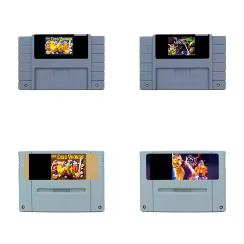 Lost Vikings 1 2 LINK 016 Game Card for 16 bit SNES US EUR Version Retro Console 18pcs for Choice Su
