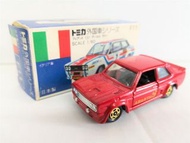 E Tomy Tomica 青箱 F11 -2-2 FIAT 131 ABARTH RALLY ( 日本制)