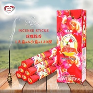 Local Seller - 1 Box of Rose Indian Incense Sticks (6 packets = 120 sticks)