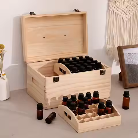 Essential Oil Carrying Case 74 Grids Cosmetic Display Rack for Home