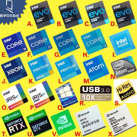 Original 11 Generation Evo Certification Label Core i9 i7 i5 i3 Laptop Desktop Cpu Sticker
