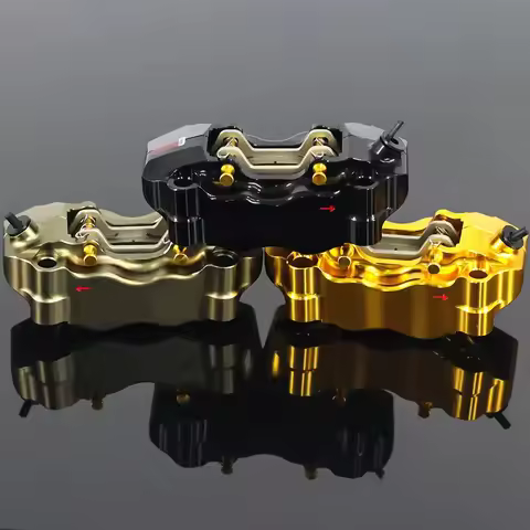 Motorcycle Universal CNC Racing Front Brake Caliper 100MM Lock Point 4 Piston For Honda Kawasak Yama