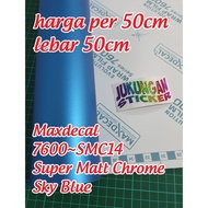 Vinyl Sticker Maxdecal Super Matt Chrome Sky Blue - 7600-SMC14 - per 50cm - Width 50cm