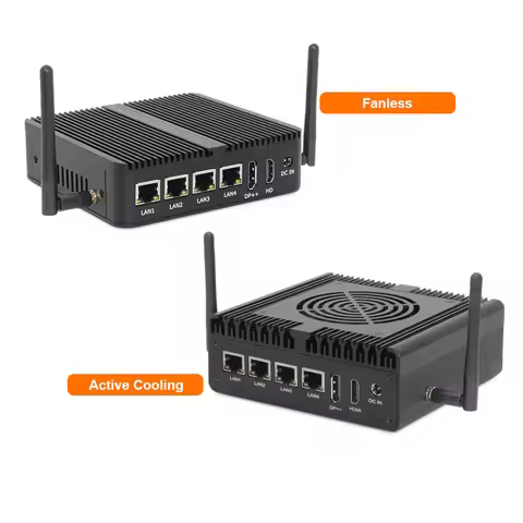 XY Linkleaps DDR4 Industrial Mini PC N100/J6426/J4125 4x2.5GbE LAN RS485/RS232 6 USB Pfsense Firewal