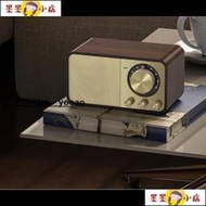 【可馨小鋪】收音機 外貿新款JY66復古藍牙音箱 無線FM收音機低音炮便攜木質藍牙音響