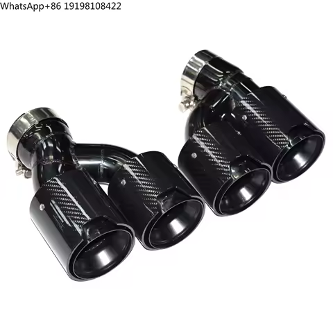 For 2018-2023 BMW 5 Series 525i 530i 540i G30 G31 Square Exhaust Pipe Tip Upgrade M5 Carbon Fiber Mu