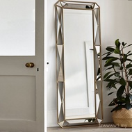 Seni Besi Cermin Besar Estetik Tinggi Cermin Panjang Penuh Ruang Tamu Bilik Tidur Rumah Cermin Solek