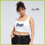♆ ♀ Plus size Squareneck Croptop White Sleeveless Sando Women Fashion Clothes Lovemichcollections