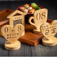 Bamboo Wood Reservation Seat Sign Reservation Seat Sign Restaurant Reservation Seat Sign Table Sign 