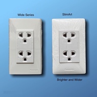 ♞Panasonic 15929 Duplex Outlet with Ground Receptacle WIDE(weg) and SlimArt Series(WSAG)