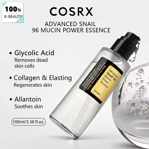 COSRX Snail Mucin 96 Power Repairing Essence 100ml, Quick Absorption, Mild Formula, Korean Cosmetics