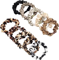 BEGOOD 10Pcs Leopard Print Scrunchies for Women's Hair Scrunchies Hair Scrunchy Elastic Hair Ties Ha