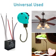 POP 2pcs Ceiling Fan Pull Chain Switch, Plastic Black 3 Speed Fan Switch, Durable Copper Green 5 WIR