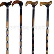 🚓Factory Direct Sales Solid Wood Wooden Crutches Alpenstock Elderly Gift Faucet Crutches Brown Gourd Crutches