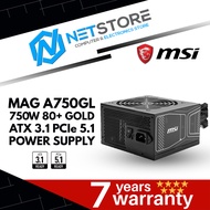 MSI MAG A750GL ATX3.1 PCIe5.1 80+ GOLD POWER SUPPLY - 306-7ZP8B18-CE0