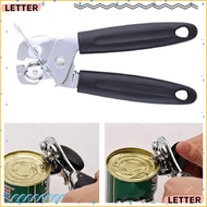 LETTER Professional Tin Opener Manual Easy Grip Stainless Steel New Can Kitchen Craft Heavy Duty