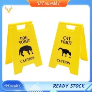[UTnus9ddL] 2Pcs Dog Cat Vomit Caution Sign Plastic Outdoor Garden Yard Lawn Pet Cat Vomit Warning S