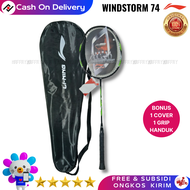 Raket Badminton Lining Airstream N 99 / Windstorm 74 Carbon Import Bonus Tas Full & grip - Naffay S