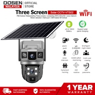DOSEN  8MP CCTV Solar Outdoor Wireless Three Screen 4G SIM Card IP66 Waterproof Built-in Battery Wif