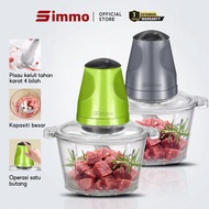 SIMMO Meat Grinder Chopper Stainless Steel 2L Penggiling Bumbu Daging Sayur Buah Blender Food Proces