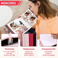 Photo Album Scrapbook Linen Art DIY Memory Book Thick Pages with Protective Film Save Images Permane