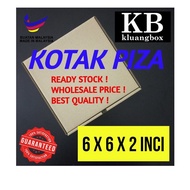 (COD 016/0) 50pcs 6x6x2inch Pizza Box Kotak Piza Food Box Kotak Makanan Shipping Delivery Storage Bo