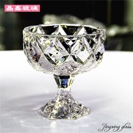 Goblet Glass Bowl Salad Plate Small Fruit Plate Household Fruit Plate Dessert Cup Ice Cream High-val