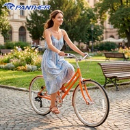 PANTHER FUN-W Women Hybrid Bike SHIMANO 7-Speed Caliper Brake 160cm+ Commuter Lifestyle Bike