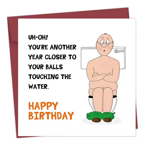 1PC Funny Birthday Card With Cute Glasses Little Man Pattern, Creative Greeting Cards, Gift For Fami