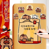 Kapibara Refrigerator Magnetic Sticker Message Board Magnetic Sticker Erasable Home Cute Reminder Bo