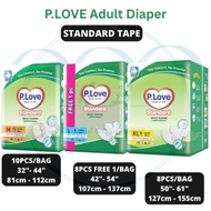 P.Love Adult Tape Diapers / Orang tua Lampin tape / Lampin Dewasa tape M10 / L10 / XL8