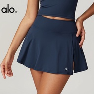 alo yoga Short Skirt Sports Skirt for Women, Fake Two-Piece Running Fitness Tennis Skirt, Anti-Expos
