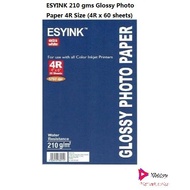 ESYINK 210 gms Glossy Photo Paper 4R Size (4R x 60 sheets)