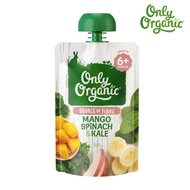 Only Organic มะม่วง ผักปวยเล้ง &amp; ผักเคล  Organic Baby Foods 6+ Months