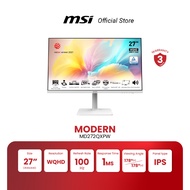 MSI MONITOR MODERN MD272QXPW | MODERN-MD272QXP | 27" WQHD | IPS | 100Hz | 1ms (จอคอมพิวเตอร์) [Pre-O