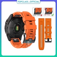 22mm 26mm Soft Silicone Replacement Strap For Garmin Fenix 7 7X 6 6X Pro 5 5X Plus 3 3hr 2 Approach S62 S60 Enduro 2