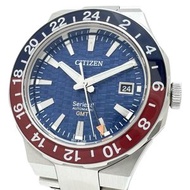CITIZEN 系列 8 GMT NB6030-59L（9054-0065X02）附包裝盒和保修，不鏽鋼自動手錶，海軍藍錶盤，男士