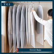 GANTUNGAN TGI - PEVA ZIPPER CLOTHES COVER ANTI-DUST CLOTHES HANGER COVER GOWN COAT