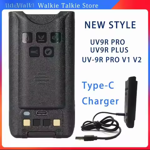 7.4V 8000mAh BAOFENG UV-9R Plus Li-ion Battery Thicke Support Type-C Charging with Walkie Talkie UV9