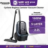 PANASONIC MC-CL601 POWERFUL 1600W CYCLONE BAGLESS CANISTER VACUUM CLEANER MC-CL601AV47 WAH LEE STORE