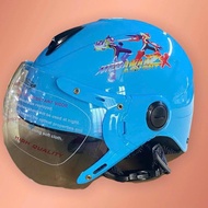 Mũ bảo hiểm nửa đầu cho bé trai gái 5 6 7 8 9 tuổi hình siêu nhân công chúa Bktec cao cấp Helmet